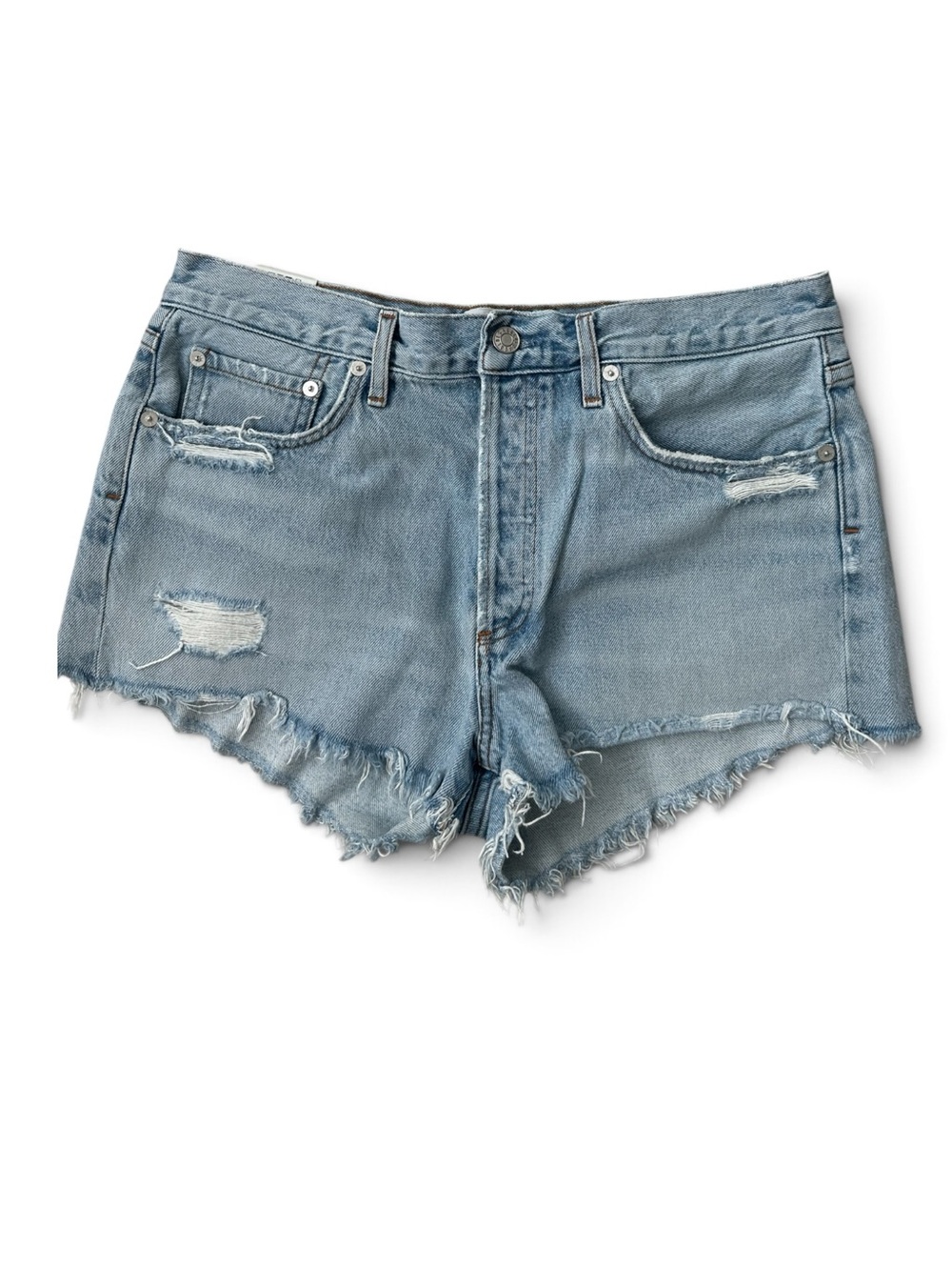 Agolde Cut Off Denim Shorts